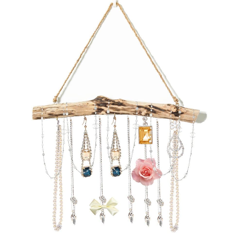 BYHER DIY Drift Wood Wall Hanging Art for Macrame Boho Wall Decor, Herbs Racks, Curtains, Towel Hangers, Beach Theme Party (15-Inch)