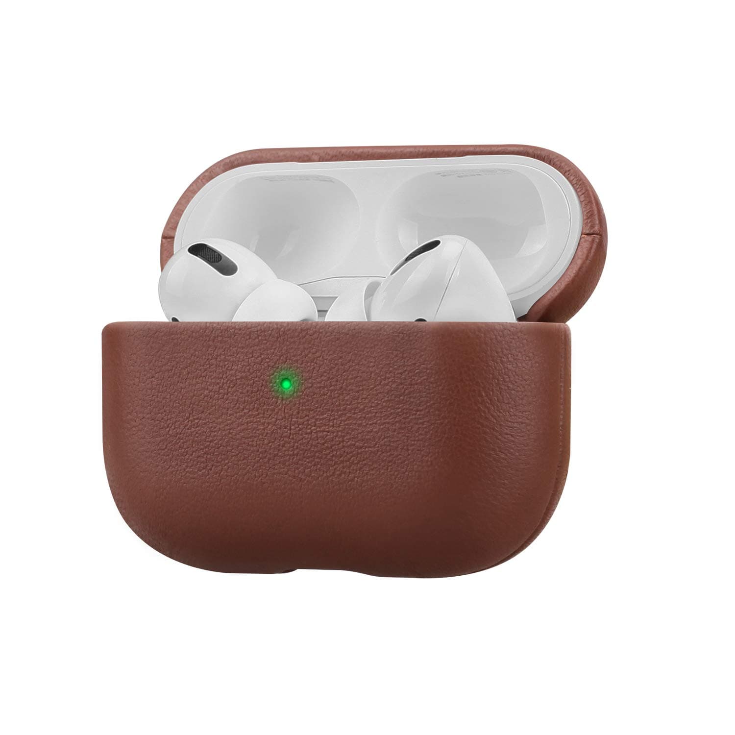 AirPods Pro Genuine Leather Case, Lopie Handmade Series AirPods Pro Cover Protective Skin, Portable Shockproof Shell Dust/Dirt Proof Case for Air Pods Pro (Not for AirPods Pro 2nd Gen) - Earthy Brown