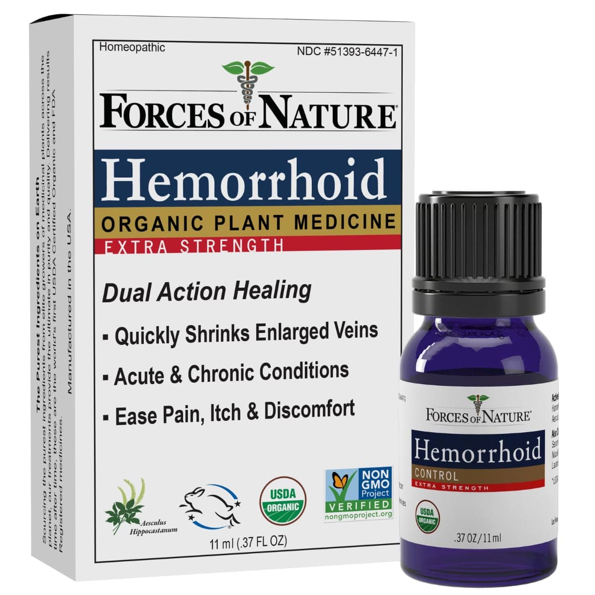 Forces of Nature Hemorrhoid Control Extra Strength OG2, 0.4 fl oz (11 ml)