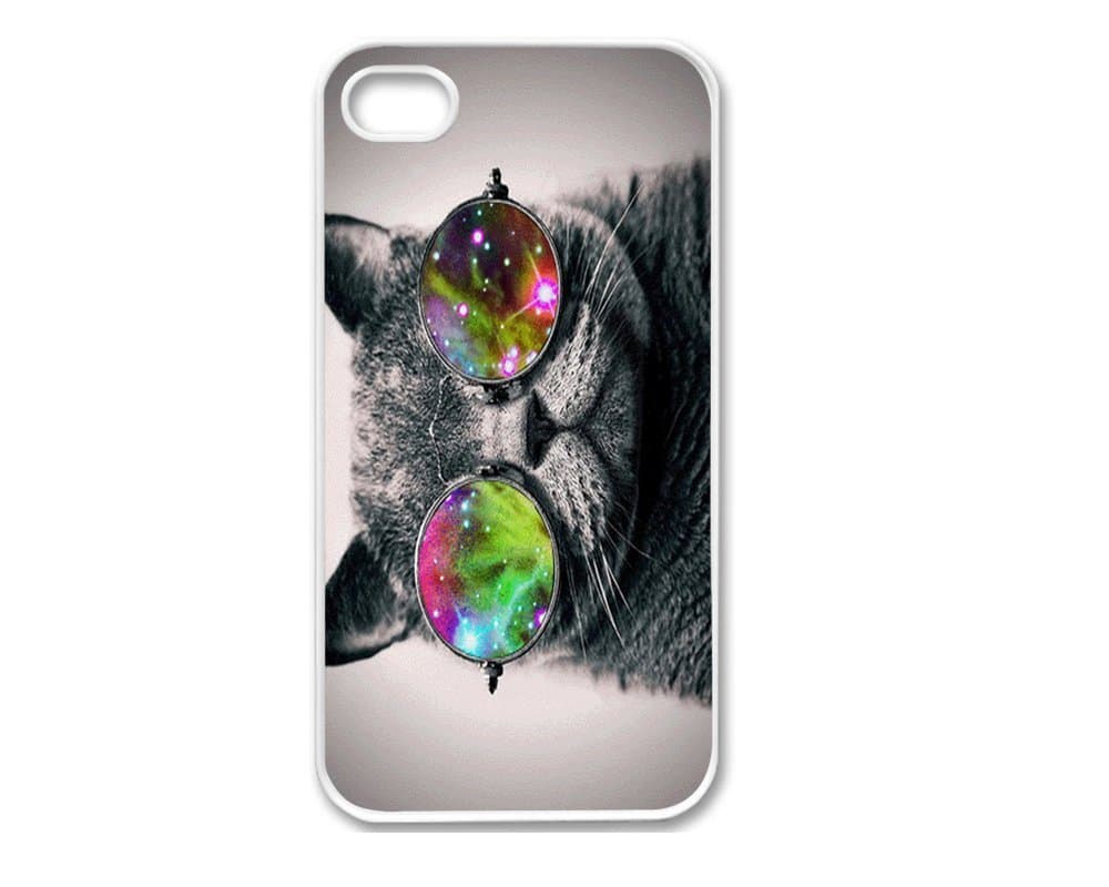 Iphone 4 Case, Thin Flexible Plastic Case Iphone 4 Case Cool Cat