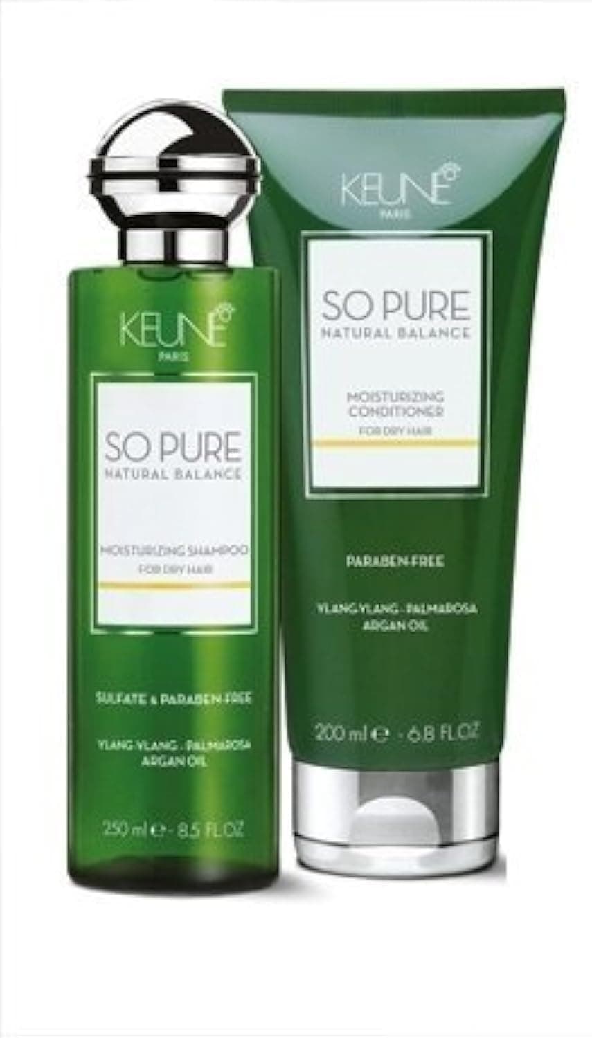 Keune So Pure Natural Balance Moisturizing Shampoo 8.5 oz and Conditioner 7 oz by Keune So Pure