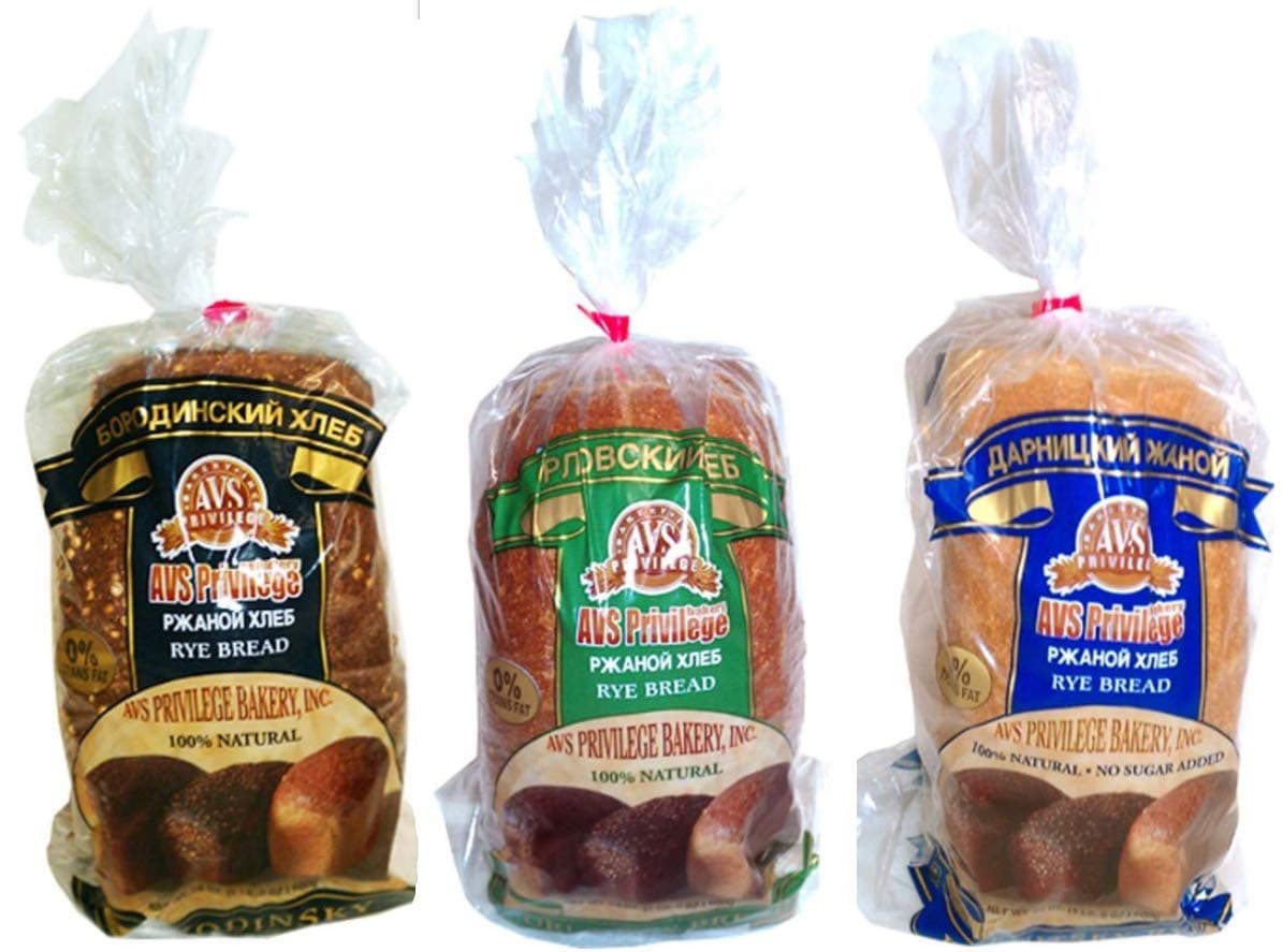 Borodinsky, Darnitsky, & Orlovsky Rye Breads/Russian Bread Sampler