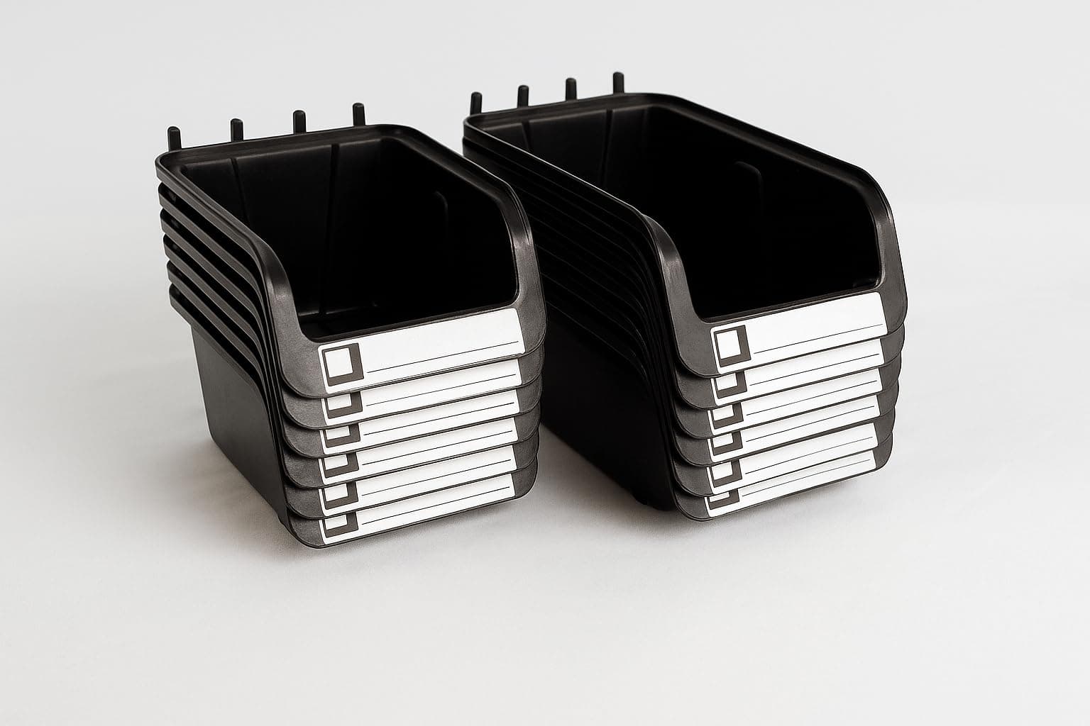 WallPeg Made in USA Pegboard Bins Garage Organization - Kit PB-6 Hooks to Peg Board Panel Organize Hardware Arrange Accessories Workbench Tool Organizer Garage Storage Craft Room Tool Shed Office