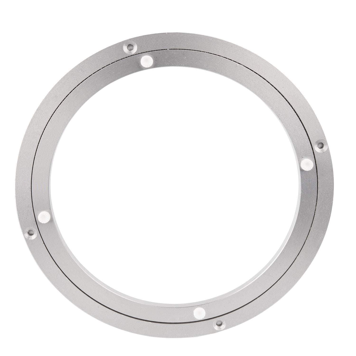 Turntable Bearings Ring, 250mm 10 Inch Aluminum Alloy Table Bearing Metal Rotating Turntable Bearings Swivel Plate Hardware for Dining-Table