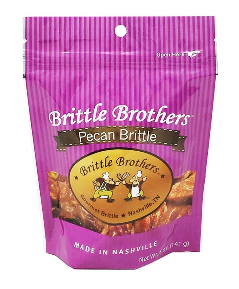 Brittle Brothers Pecan Brittle - 5 oz Gift Bag - Gourmet Candy