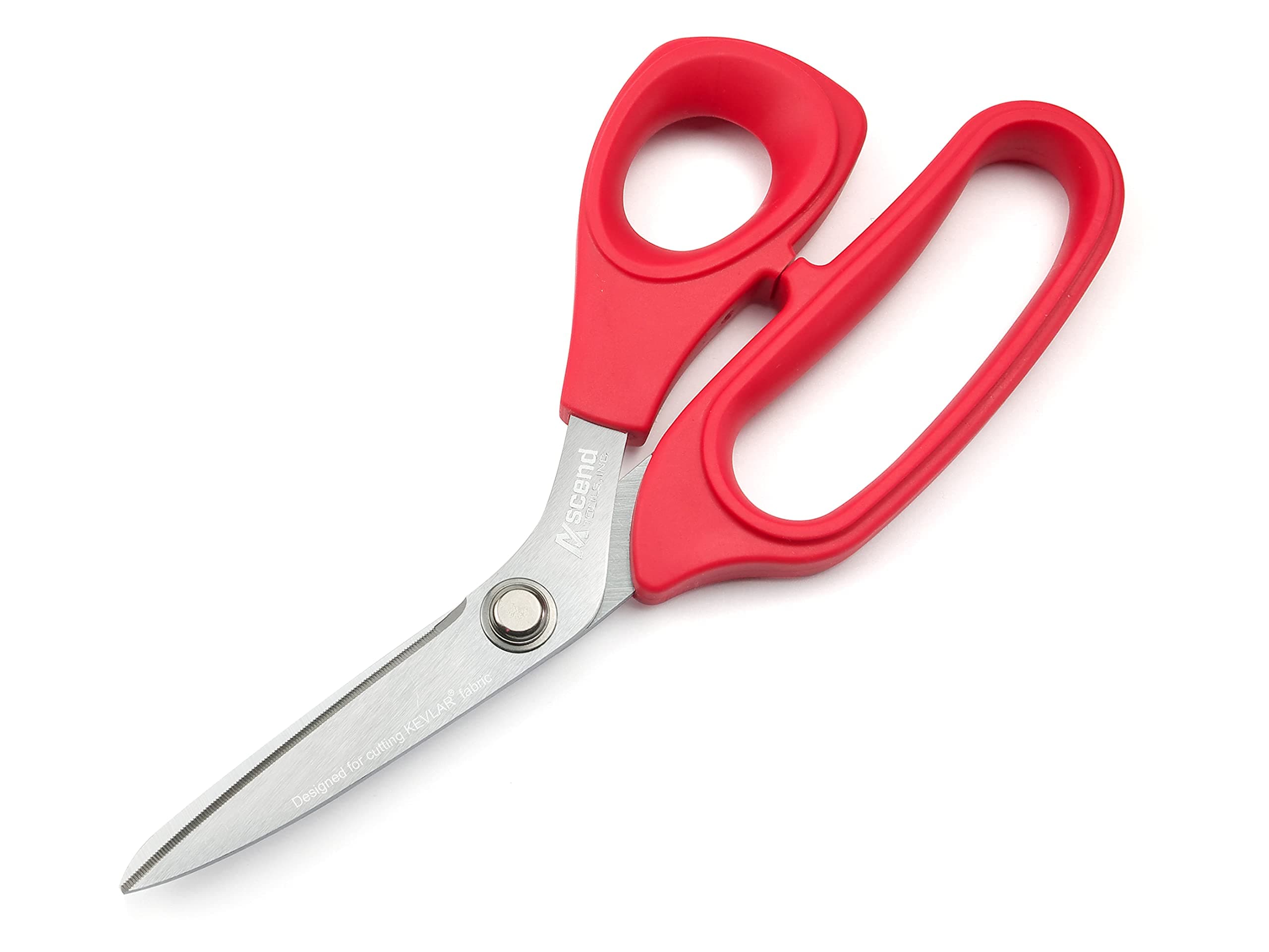 Ascend Tools 8 inch Industrial Grade Carbon Steel Shears - Kevlar, Dyneema, Vectran, Spectra, Technora, Nomex, Innegra, Dacron, Fiberglass, Carbon Fiber, Best Shears for Splicing