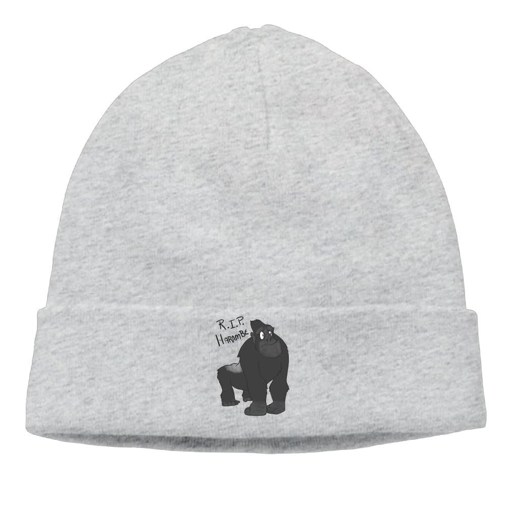 Funny RIP Harambe Gorilla 2016 1999 Texas Beanie Hat Knit Hat Skull Cap Beanie