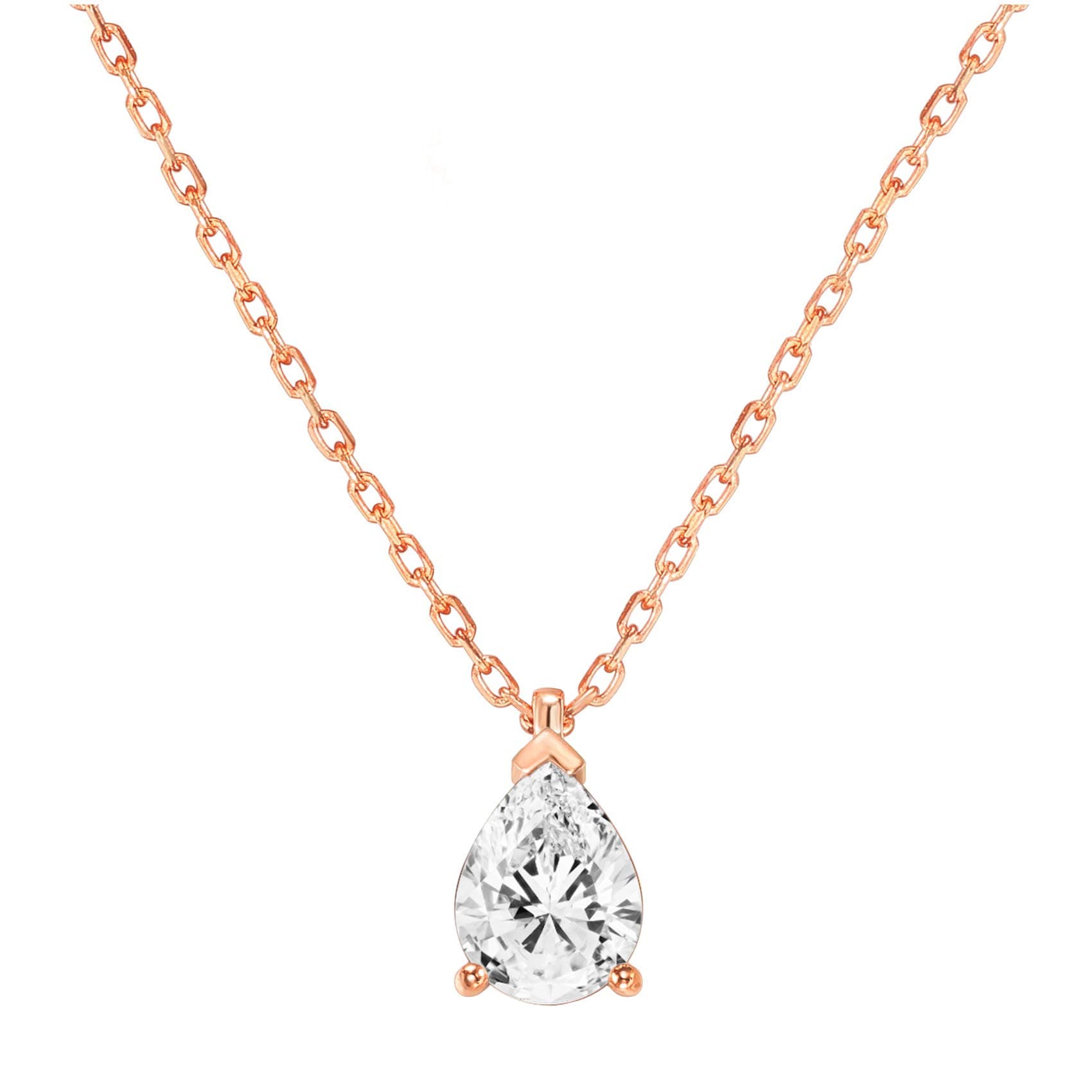 PAVOI 14Kゴールドメッキ 925スターリングシルバー ポスト 人工ダイヤモンド ハート ソリティア ペンダント ヘイロー ネックレス レディース ゴールドネックレス スライダー調整可能