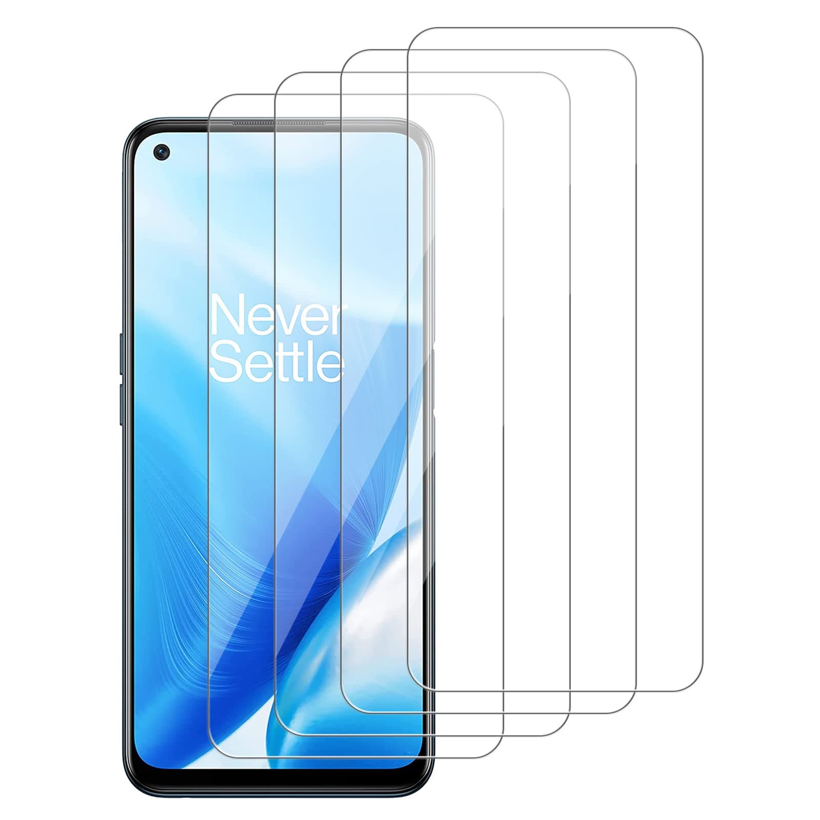 [4 Pack] Glass Screen Protector Compatible for OnePlus Nord N200 5G[9H Hardness]HD Screen Tempered Glass, Scratch Resistant,Easy Install-[Case Friendly][Bubble Free]2.5D Edge[Impact Protection]