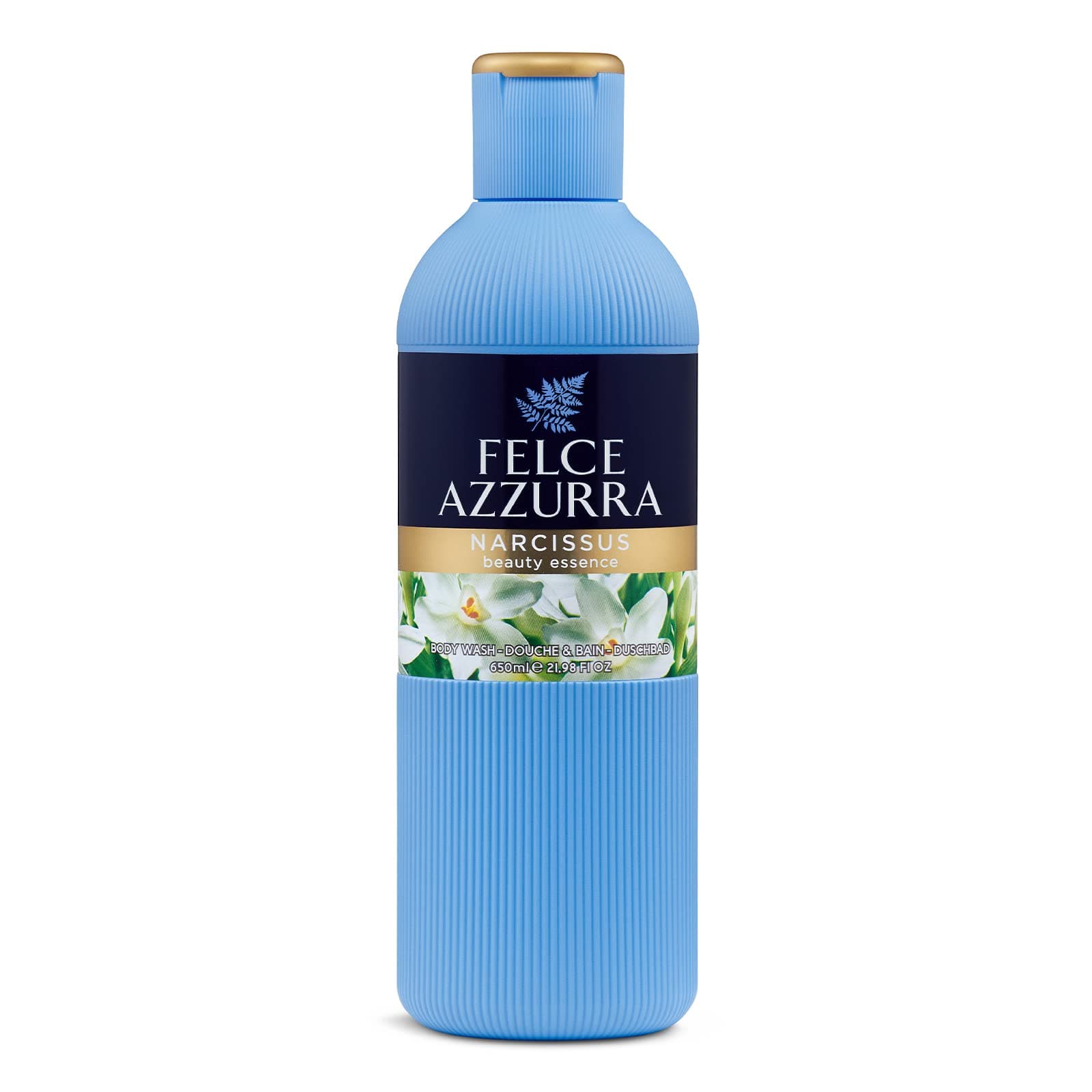 Paglieri: "Narciso" Bath & Shower with Narcissus Scent, "Felce Azzurra" Line - 21.98 Fluid Ounces (650ml) [ Italian Import ]
