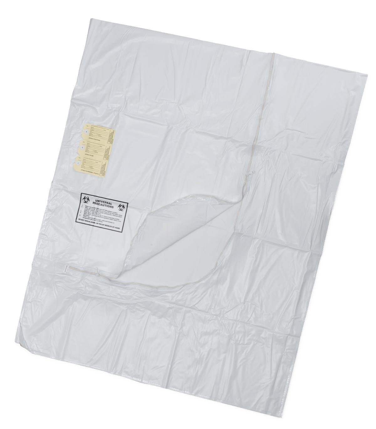 Medline Body Bag, Adult, White, 36" Width, 90" Length, Pack of 10