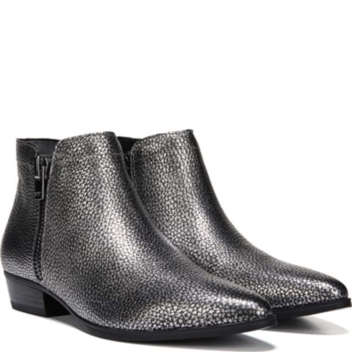 Naturalizer Women's Blair Ankle Boot, Silver Leather, 8.5 M