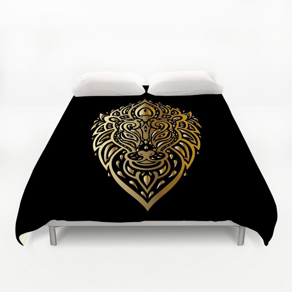 NLBH Designs Lions head. Tribal pattern duvet cover 4 sets (KING 104" 88")