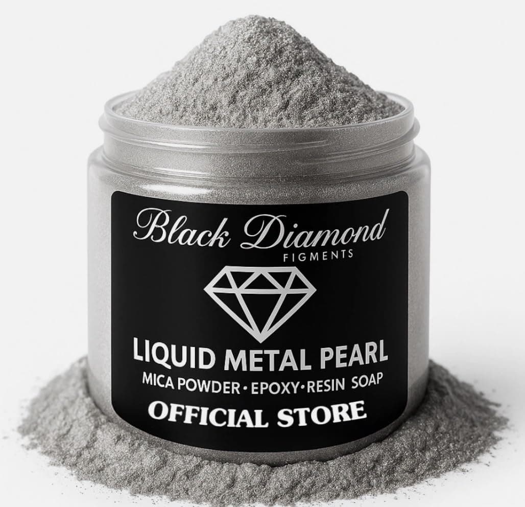 51g/1.8oz Liquid Metal Pearl Black Diamond Pigments® Multipurpose DIY Arts and Crafts Additive | Natural Bath Bombs, Resin Art, Slime, Epoxy, Soap, Nail Polish
