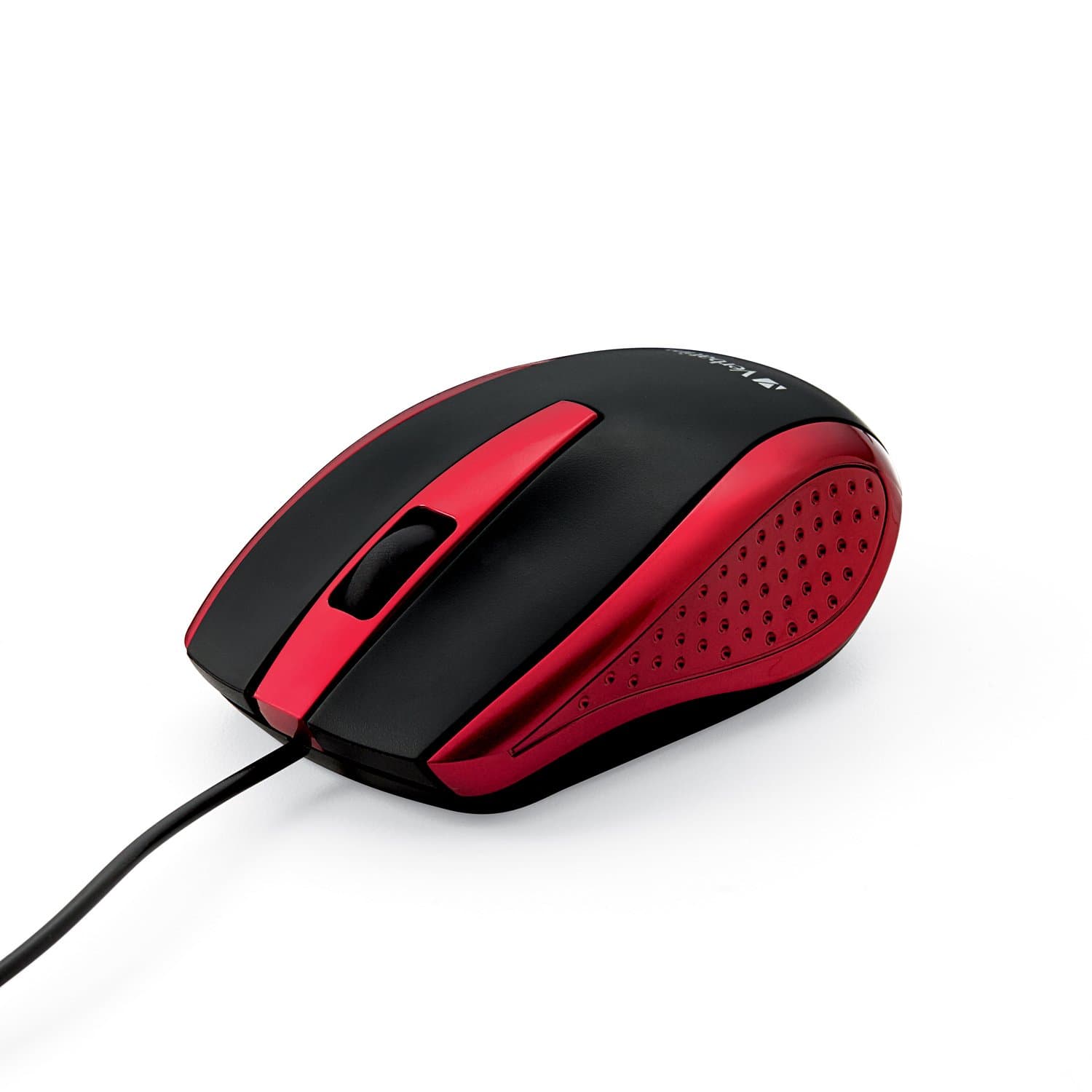99742 Wired USB Computer Mouse - Corded USB Mouse for Laptops and PCs - Right or Left Hand Use, Red, 1.4" x 2.4" x 3.9"