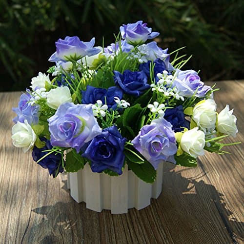 Mini Garden Artificial Flower/Desk Plastic Flower Stand-F