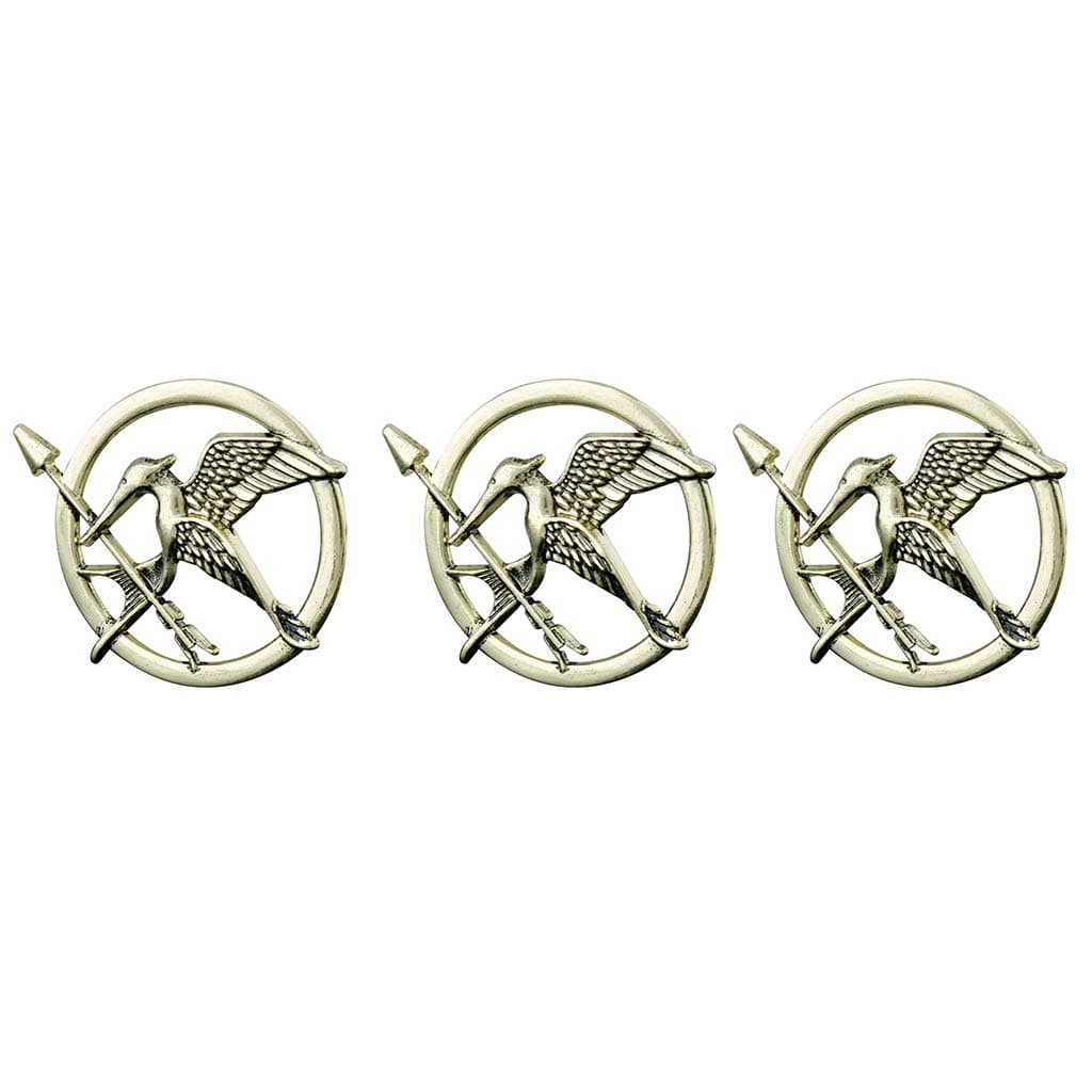 3 Pieces Brooch Pin The Hunger Games Mockingjay Pin Badge Brooch - Bronze