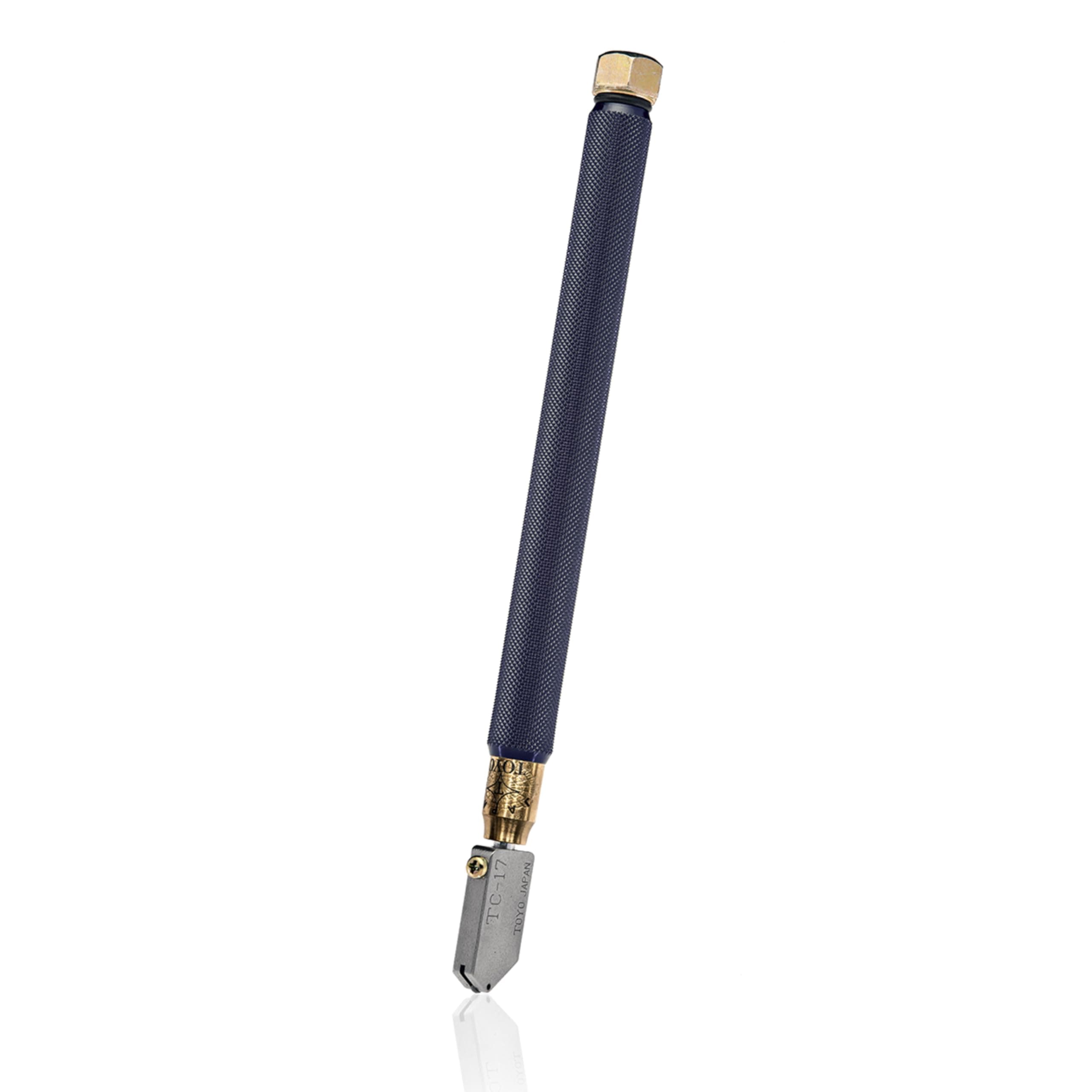 TC17B Glass Cutter | Brass Handled Supercutter | Straight Blade | Original Self Oiling Glasscutter | Made in Japan