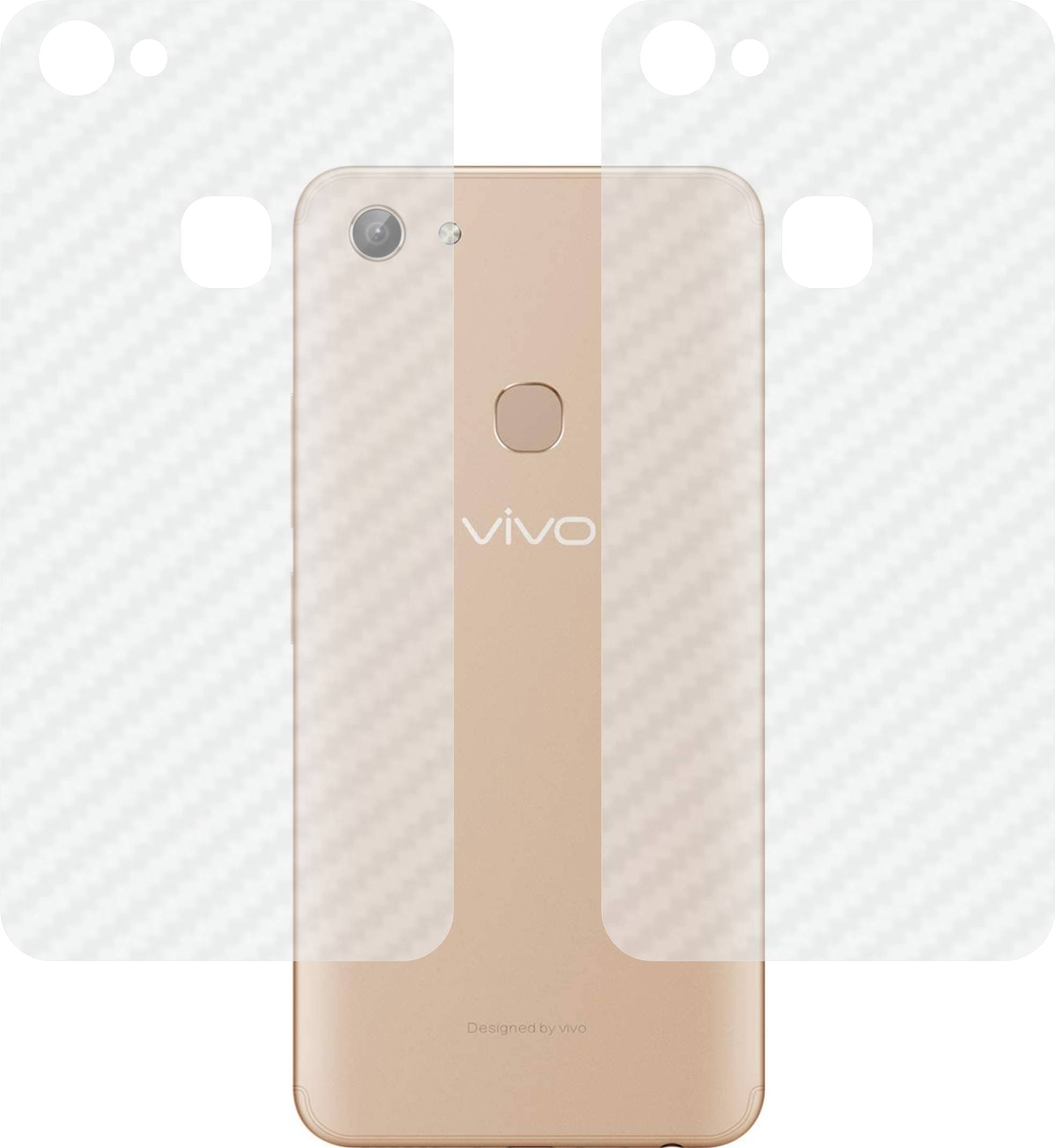 FASHEEN VIVO Y81 Back Screen Guards, Back Skin, Rear Screen Protector, 3D Carbon Fiber Protection, Not a Tempered Glass for VIVO Y81 (Pack of 2)