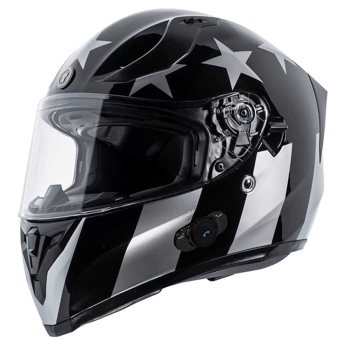 TORCT15B Bluetooth Integrated Full Face Motorcycle Helmet With Graphic