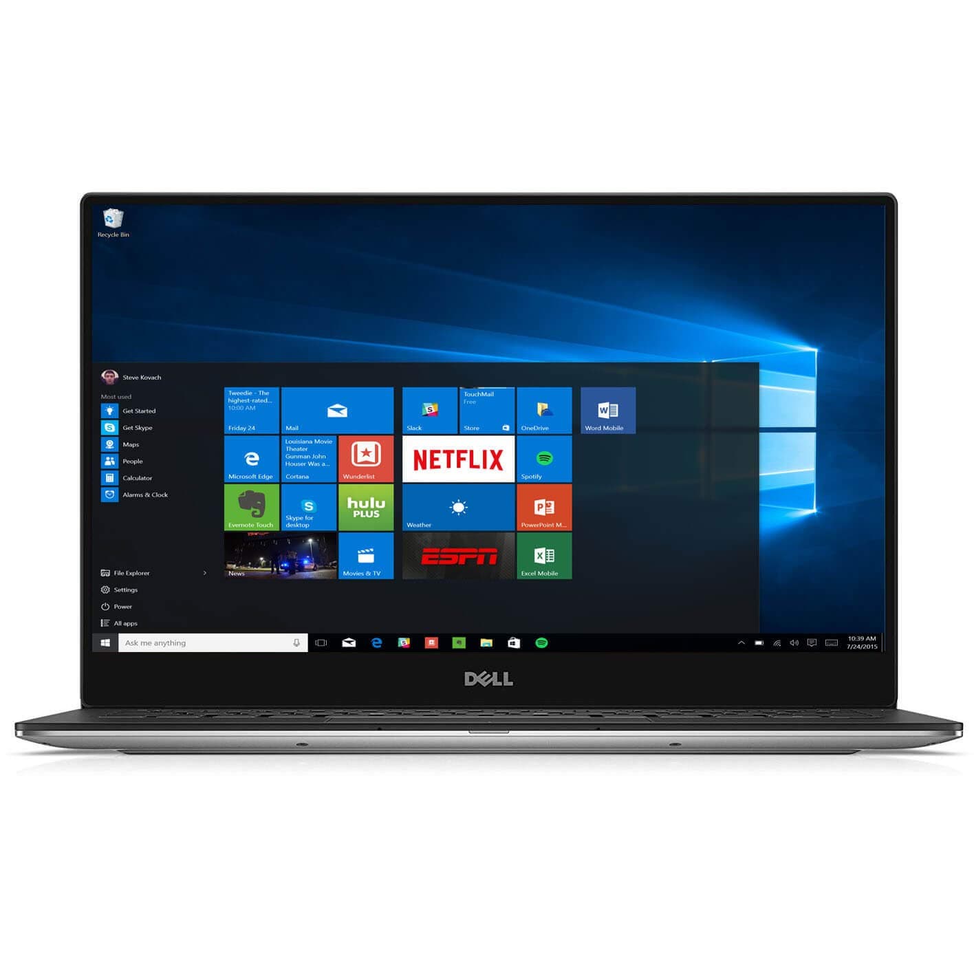 Dell XPS 9360 13.3in FHD Infinity Edge Laptop Intel i7-7560U Dual Core 2.4GHz 8GB 256GB M.2 SSD W10H - XPS9360-7710SLV-PUS (Renewed)