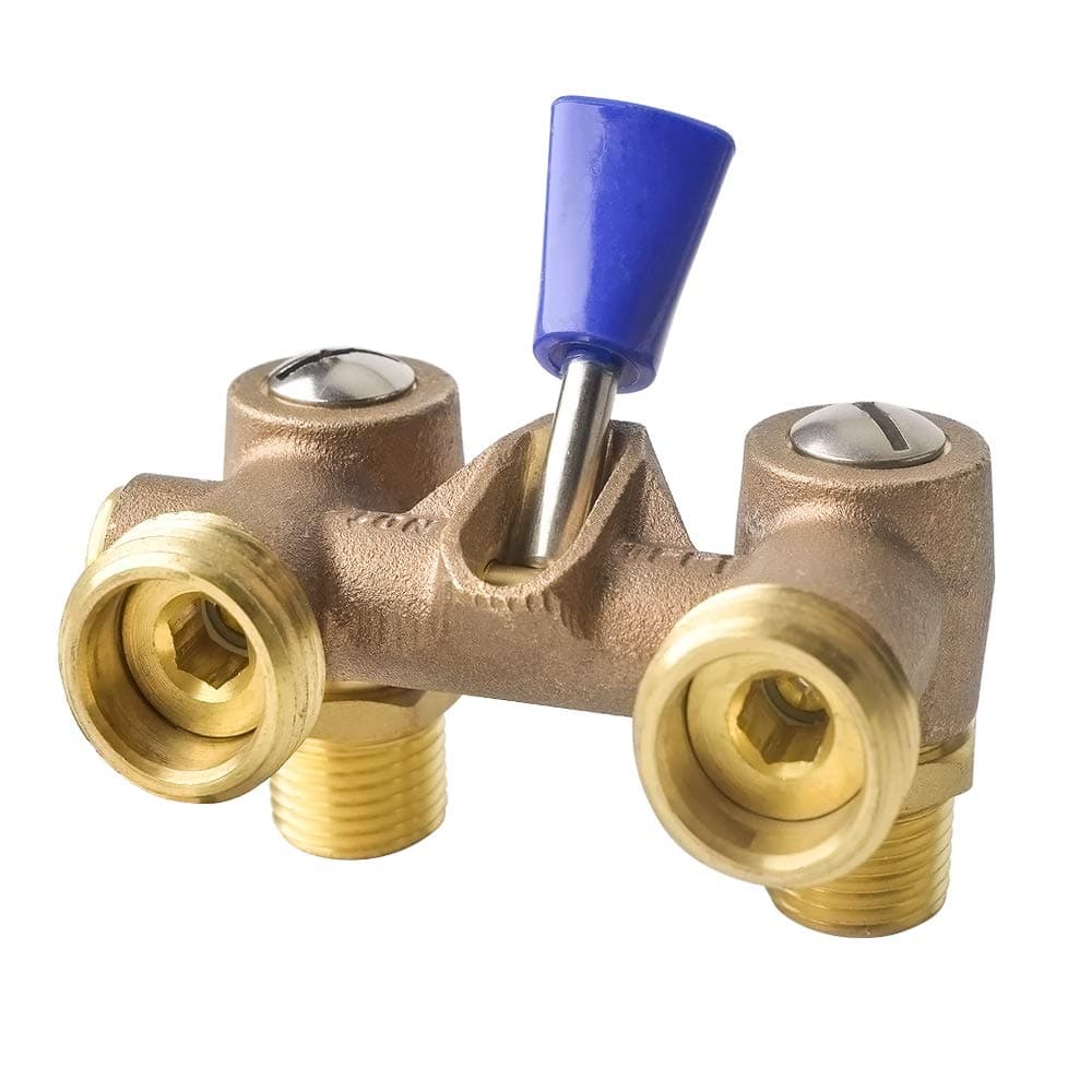 Washing Machine Shut Off Valve，1/2" Male Pipe Thread × 3/4" Outlet Hose Thread.
