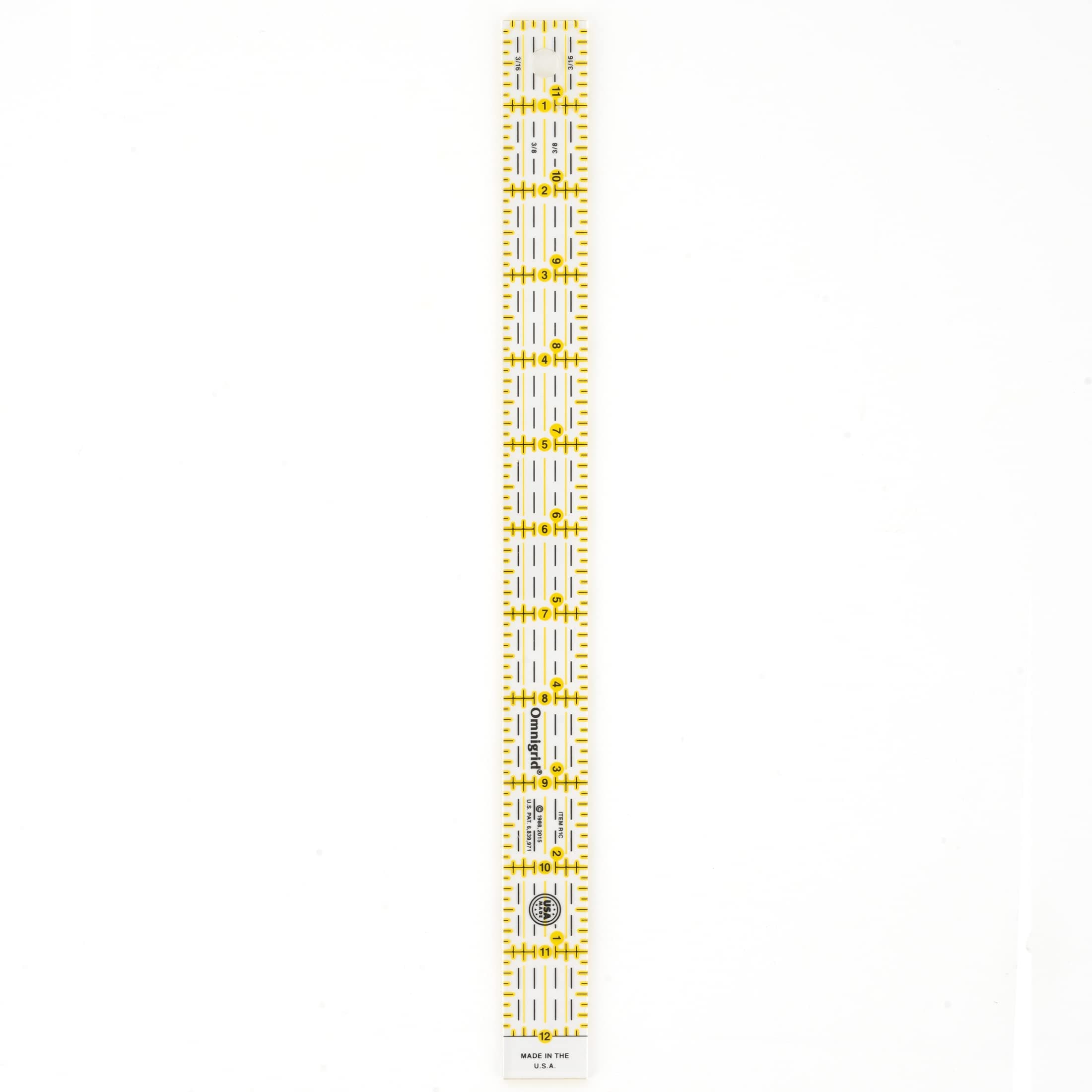 Omnigrid Prym 1 x 12.5-inch Universal Ruler with inch Scale