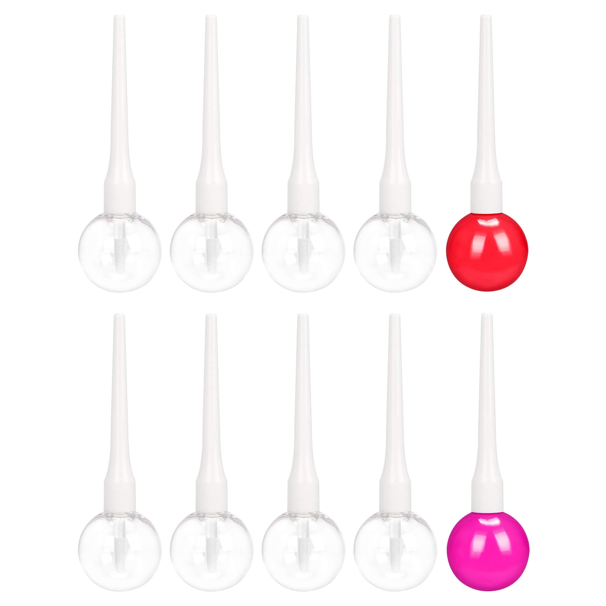 Lip Gloss Tube Clear, 20 Pieces Creative Lollipop Shape Empty Lip Gloss Tubes Refillable Lip Glaze Bottle Cosmetic Sample Containers Makeup Accessories 6ml DIY Travel