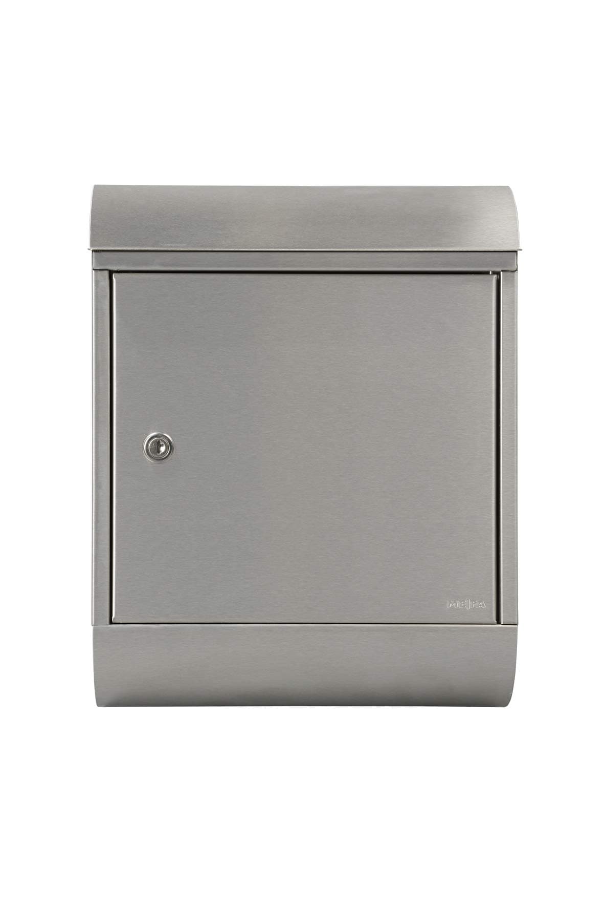 MEFA 844020M Topaz 844 Letterbox with Newspaper Holder Stainless Steel with Safety Lock Size 430 x 340 x 150 mm, Stainlesssteel