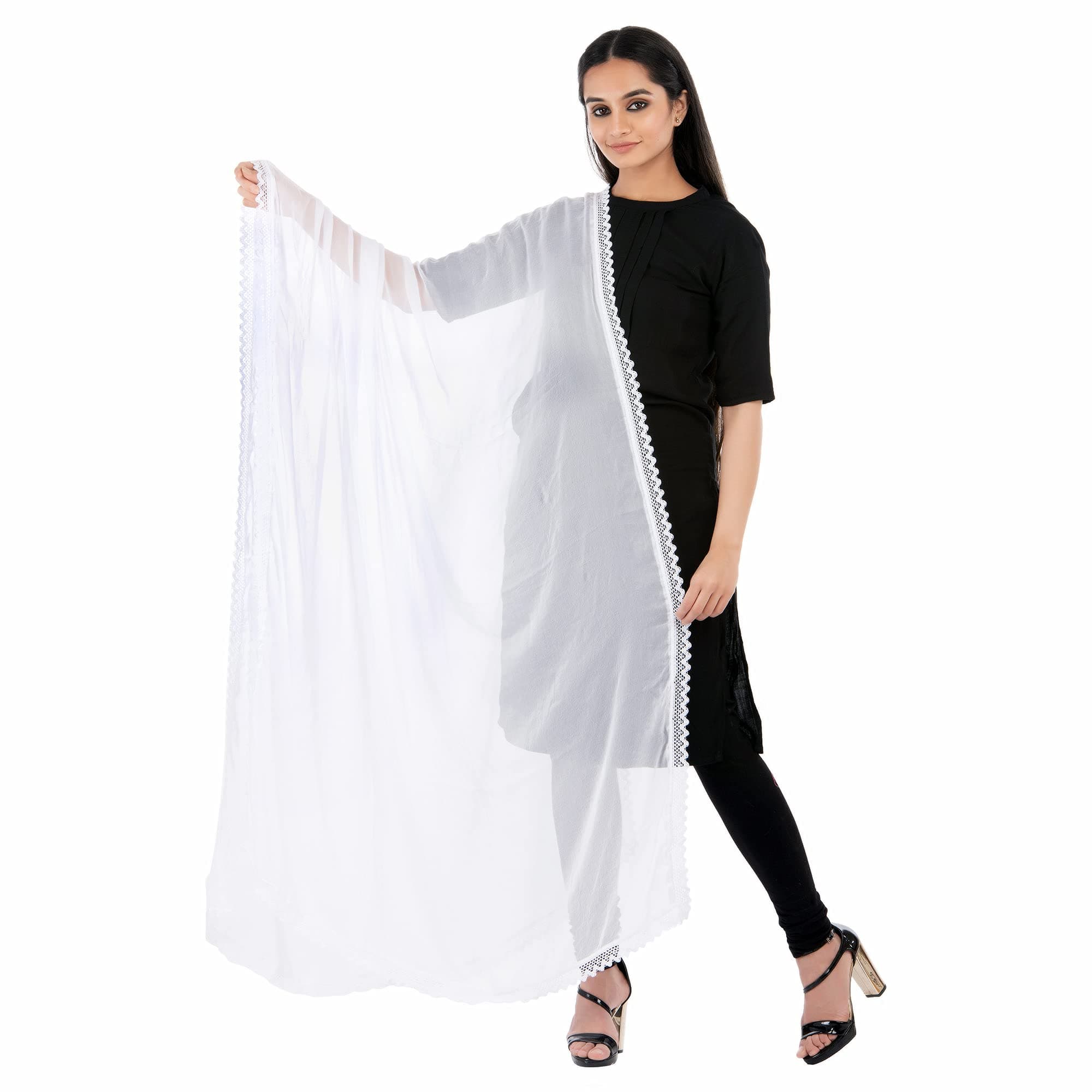 Traditions Bazaar Women's Pure Cotton Dupattas (Embroiderd)