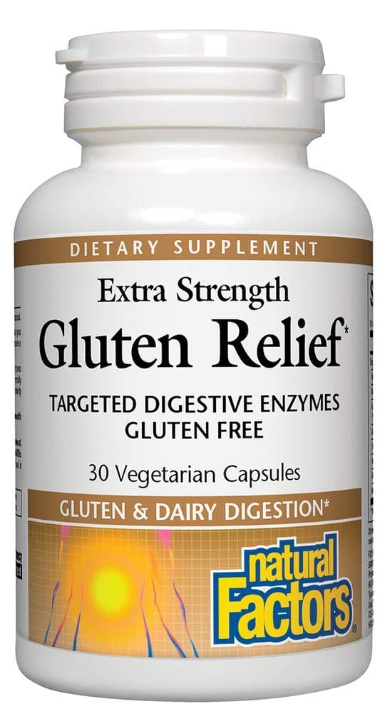 Gluten Relief Extra Strength Natural Factors 30 VCaps