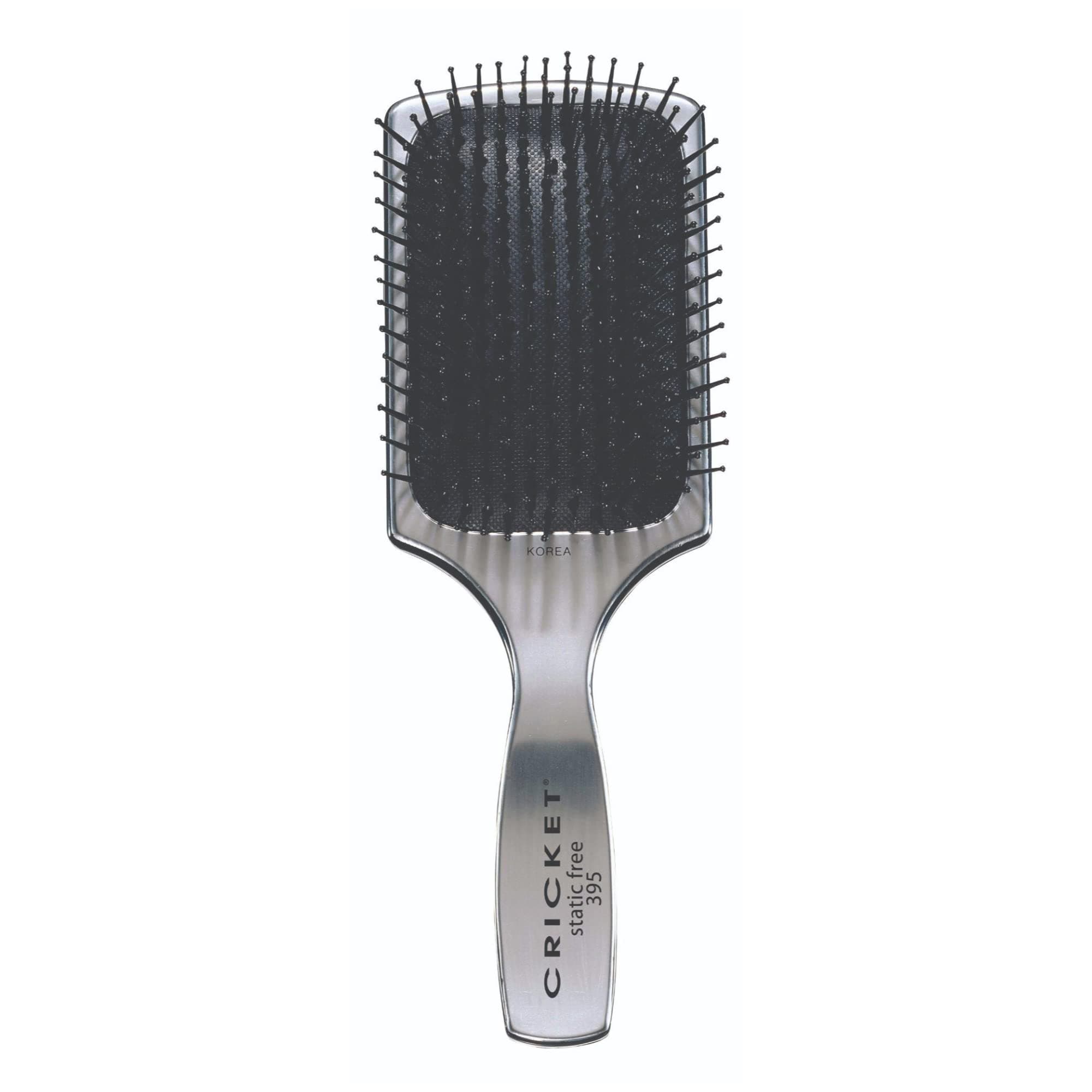 Cricket Visage 395 Paddle Hair Brush - Detangler, Pain-Free Brushing on Straight, Wavy, Thick, Fine, and Curly Types - Anti-Static, Nylon Bristles, Soft Cushion Pad - Wet & Dry Use