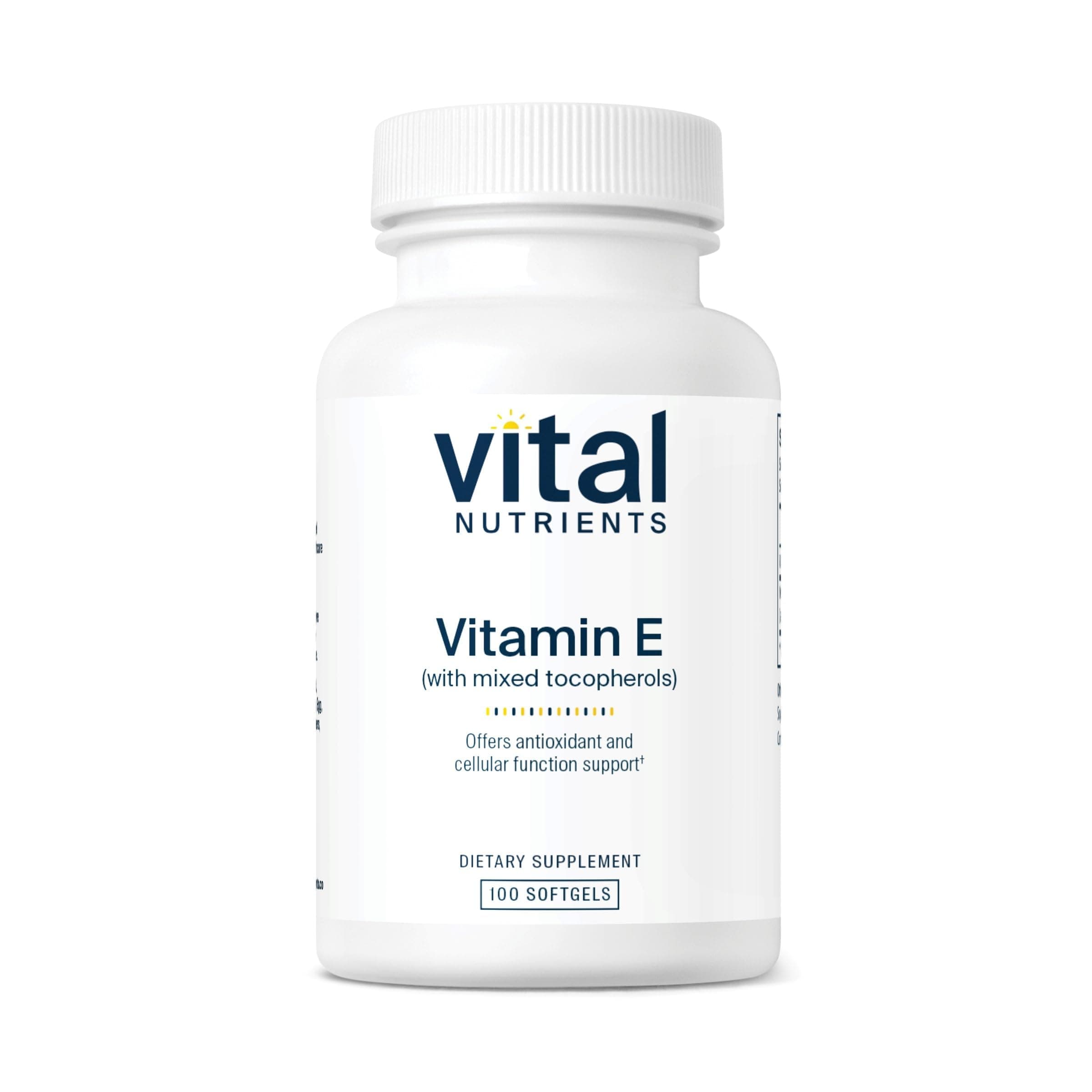 - Vital Nutrients Vitamin E with Mixed Tocopherols - Potent Antioxidant Vitamin E Supplements to Support Cardiovascular Health* - Gluten and Dairy Free - Non-GMO - 100 Softgels