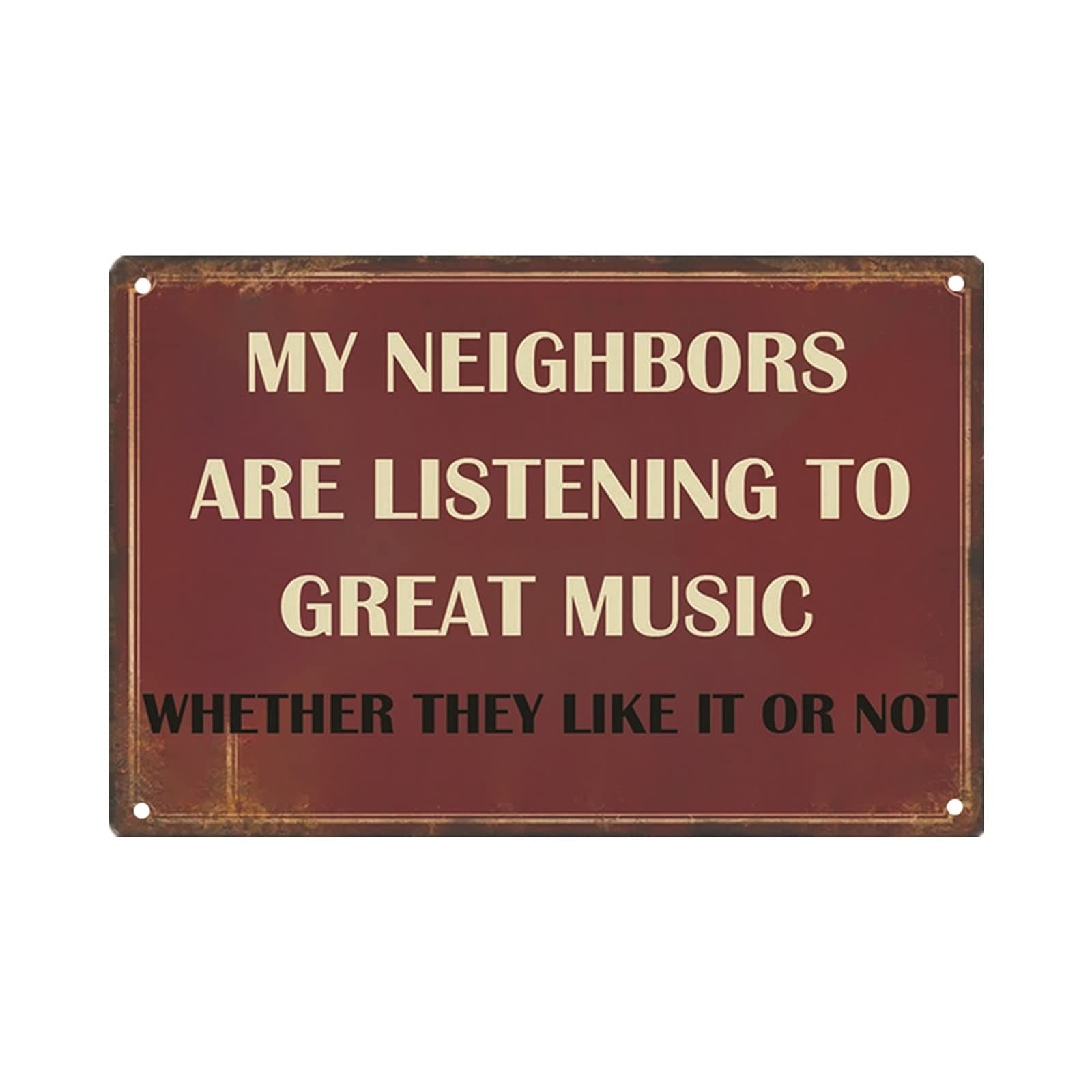 Funny Sarcastic Metal Signs For Garage & Patio - Personalized Signs For Man Cave, Bar & Home Decor - Music Lovers Gifts For Men