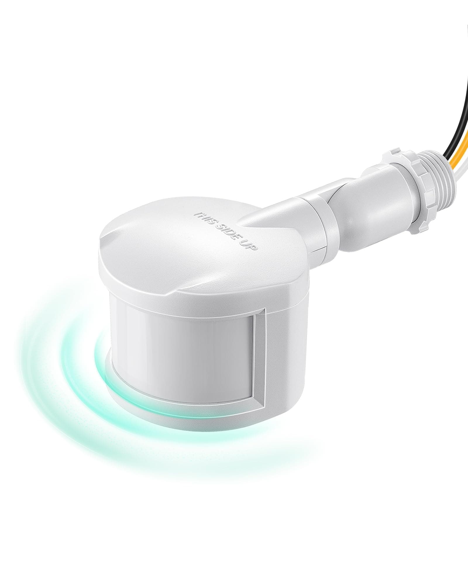 Motion Sensor, 180-Degree Replacement Motion Detector for Security Floodlights, 120V Adjustable Time & Detection Sensitivity Range Up to 60 Feet, 3 Modes Pir Motion Sensor, White, UL Listed