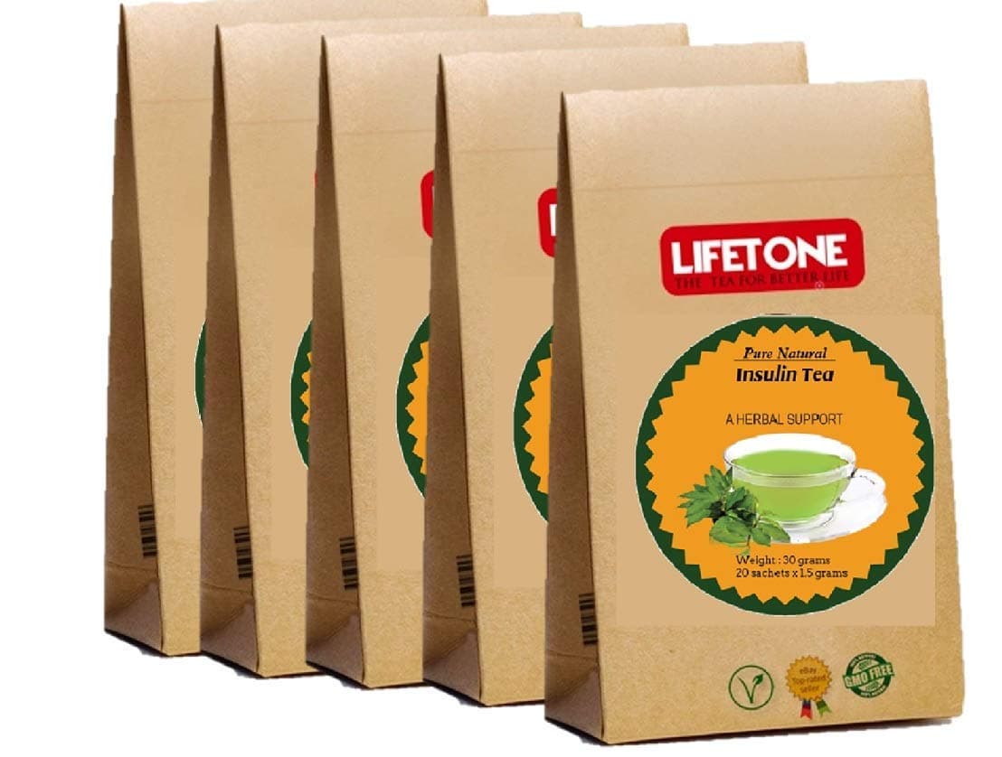 Lifetone Insulin Tea (30g) 20 Tea Bags Pack of 5