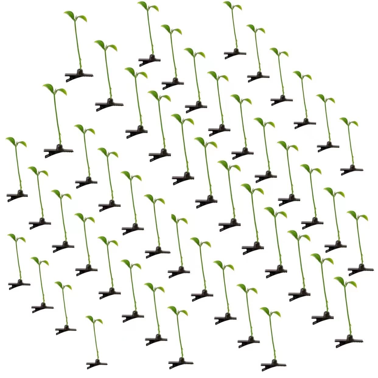 50pcs Bean Sprout Hair Clips Little Grasst Hairpins Funny Barrette Headwear Hair Accessories for Women Kids Girls Lady Home School Party Headwear
