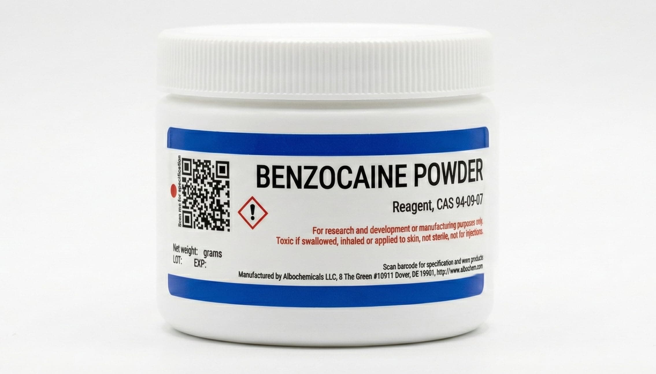 Benzocaine, High Purity, Fine Powder, CAS 94-09-7 (50, Grams)