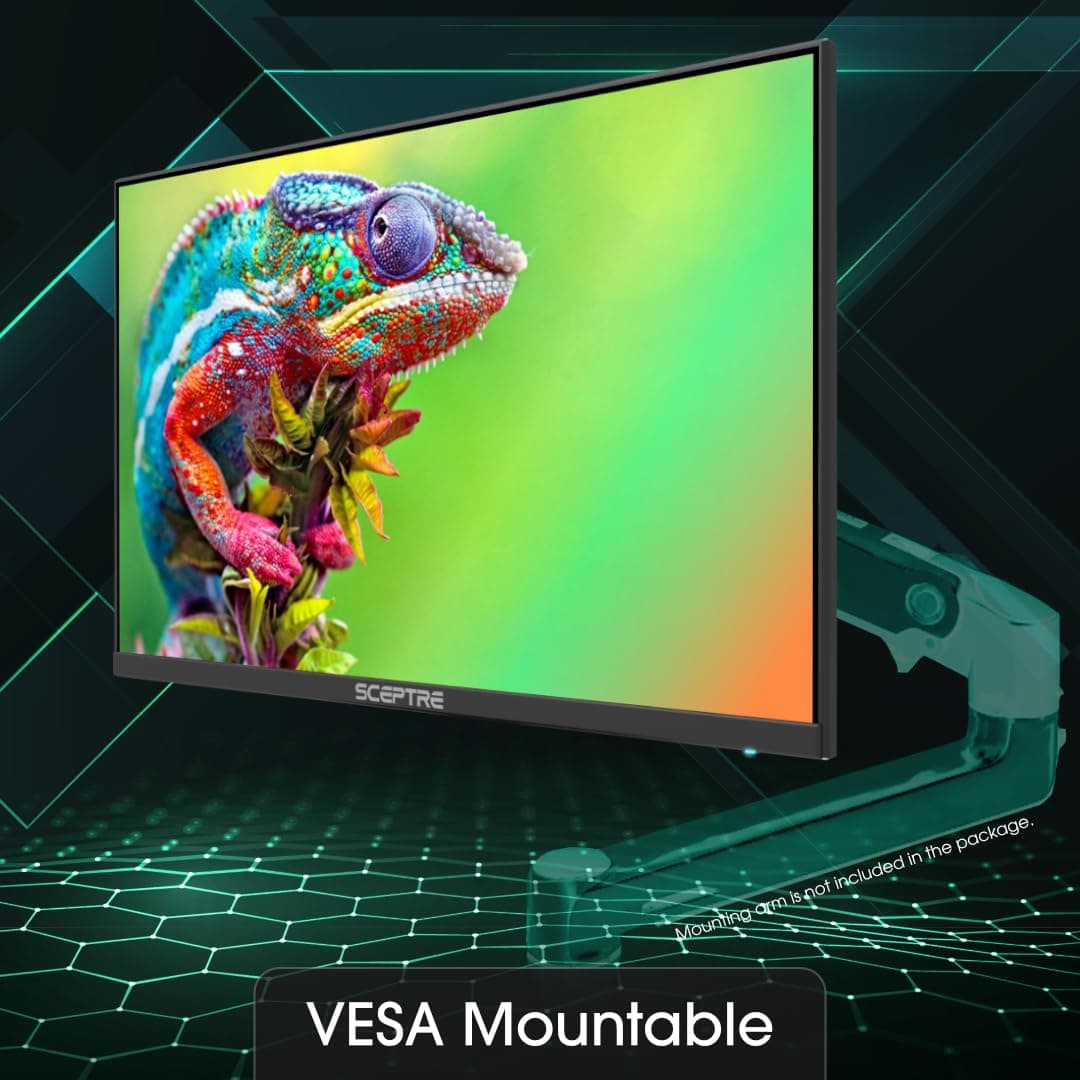 Sceptre 24 Inch Ultra Thin Ultra Slim 1080P 75Hz LED Monitor HDMI VGA, Metal Black (E248W-1920R)