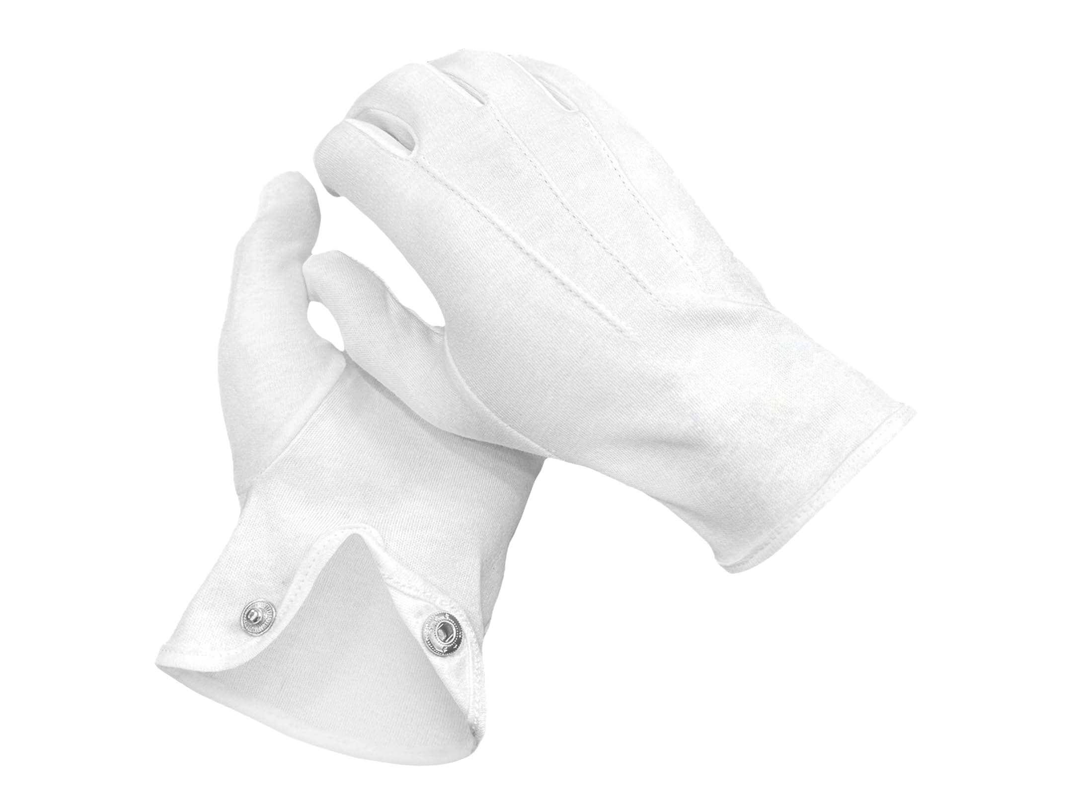 Mens White Cotton Gloves - Masonic Freemasons, White Gloves for Meetings, Band & Costume