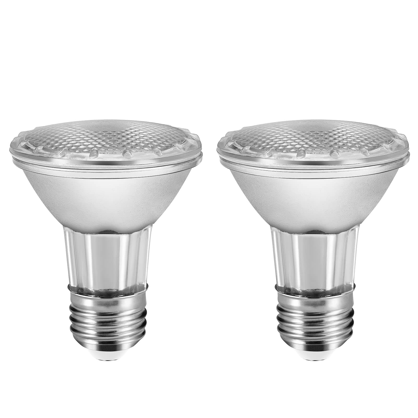 PAR20 7W LED Range Hood Light,E26 120V Dimmable Warm White 595lm, Waterproof IP65, Replacement 50W Halogen Cup. Spot Bulbs for Kitchen Appliances, Track Lighting, Outdoor Landscaping 2 Pack