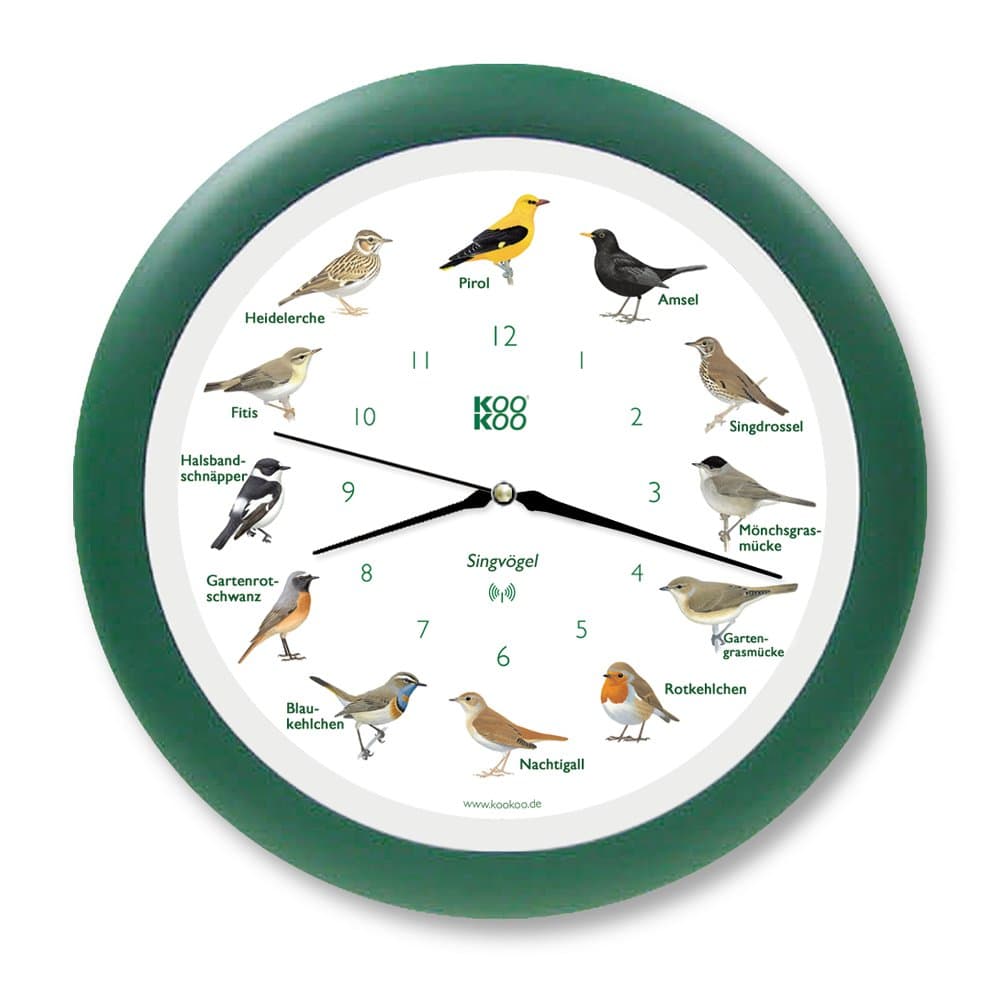 KOOKOODie singende Vogeluhr. Wanduhr Singvögel mit Funkuhr