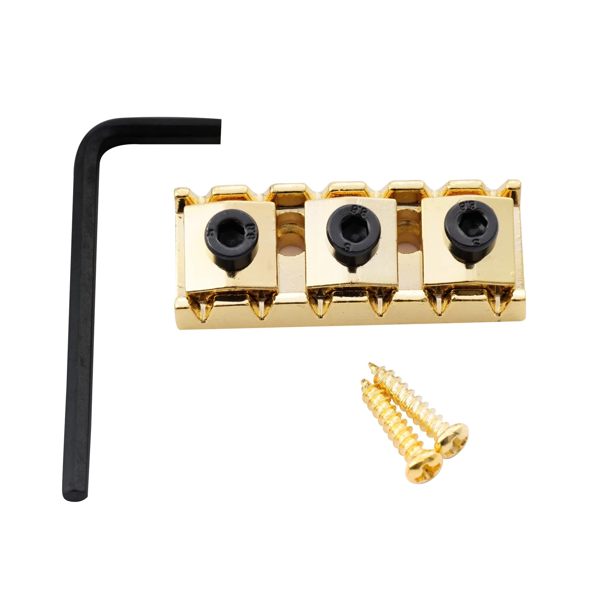 Gold 42mm Metal Guitar Locking Nut for Floyd Rose Style Tremolo System