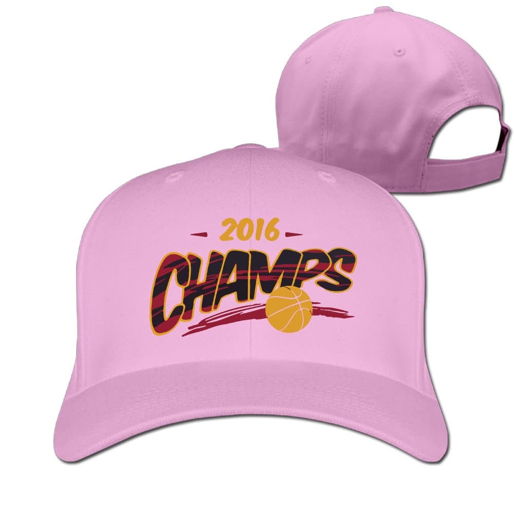 Adult 2016 Basketball Champs Cleveland Adjustable Fitted Peak Cap Pink