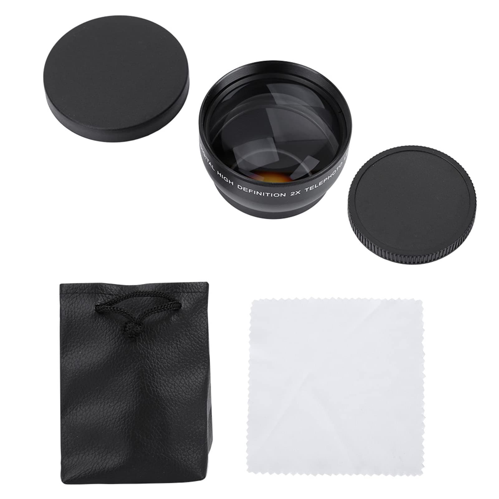 Cryfokt 2X Lens, Converter Lens, 52mm Teleconverter 52mm Telephoto Lens 52mm Mount Camera Lens for Enthusiast 52mm Mount Camera