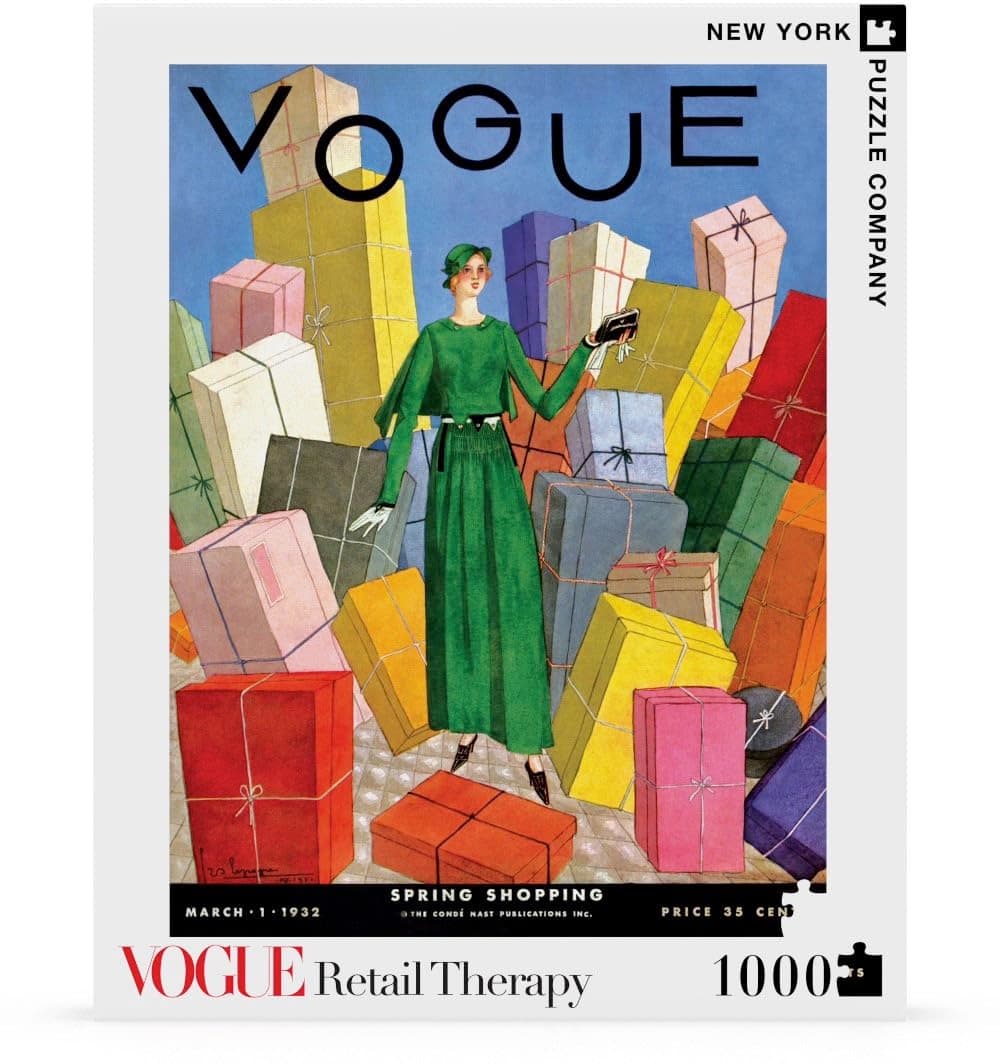 New York Puzzle Company - Vogue Magazine Retail Therapy - 1000 Piece Jigsaw Puzzle for Adults by Georges Lepape