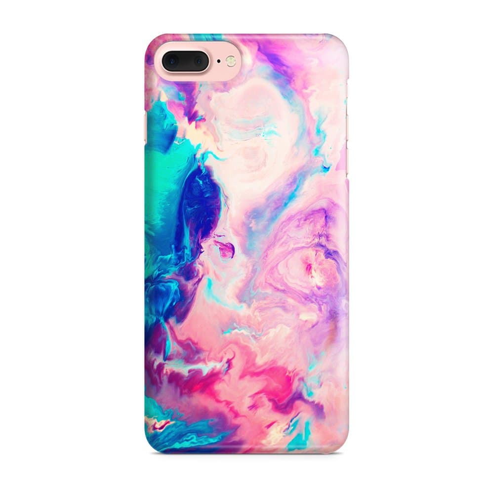 Pink smoke colorful iPhone 7 Plus case Hard plastic back case Thin plastic Slim & Lightweight Protective Cover Bumper Shock Pink Case for iPhone 7plus