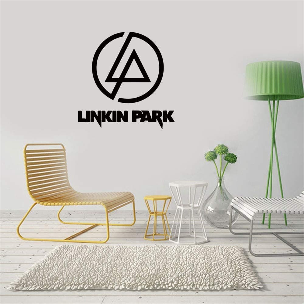 calona Dirt Bike Stickers for Walls Linkin Park Art Font Design Decorative Stickers for Boys Room Music Room Play Room