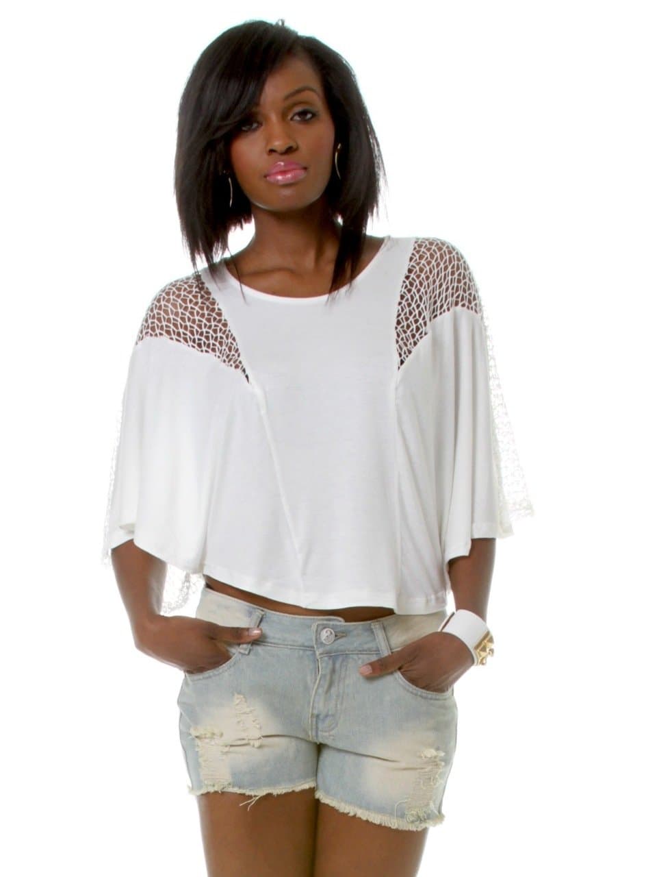 SuperModelGear Women's Punch Semi-Netted Poncho Top