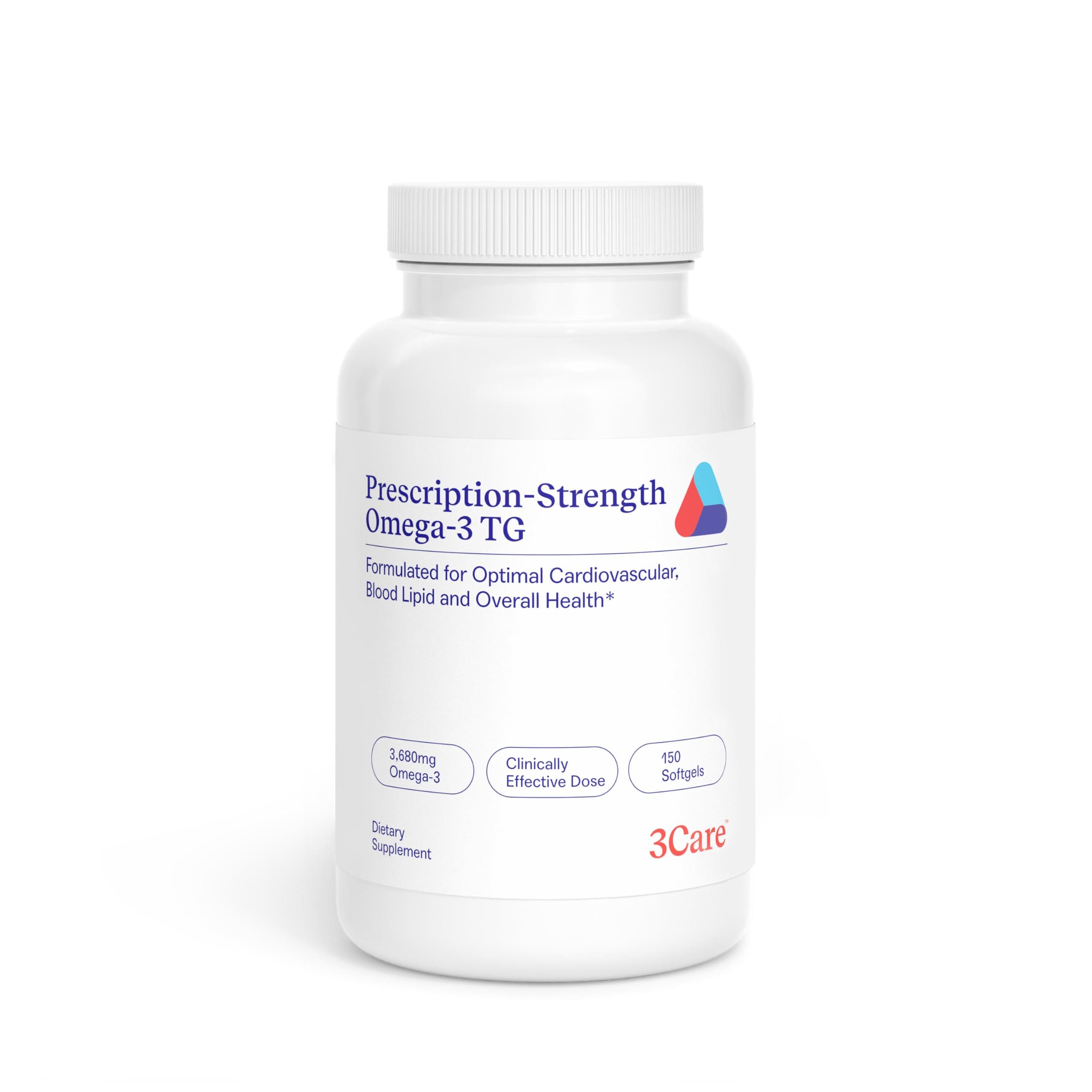 3Care® Prescription Strength Fish Oil 3,600mg [ EPA 1840mg + DHA1520mg + 240 Omega 3 Fatty Acids ] Omega-3 Supplement [ 150-count Softgels ]